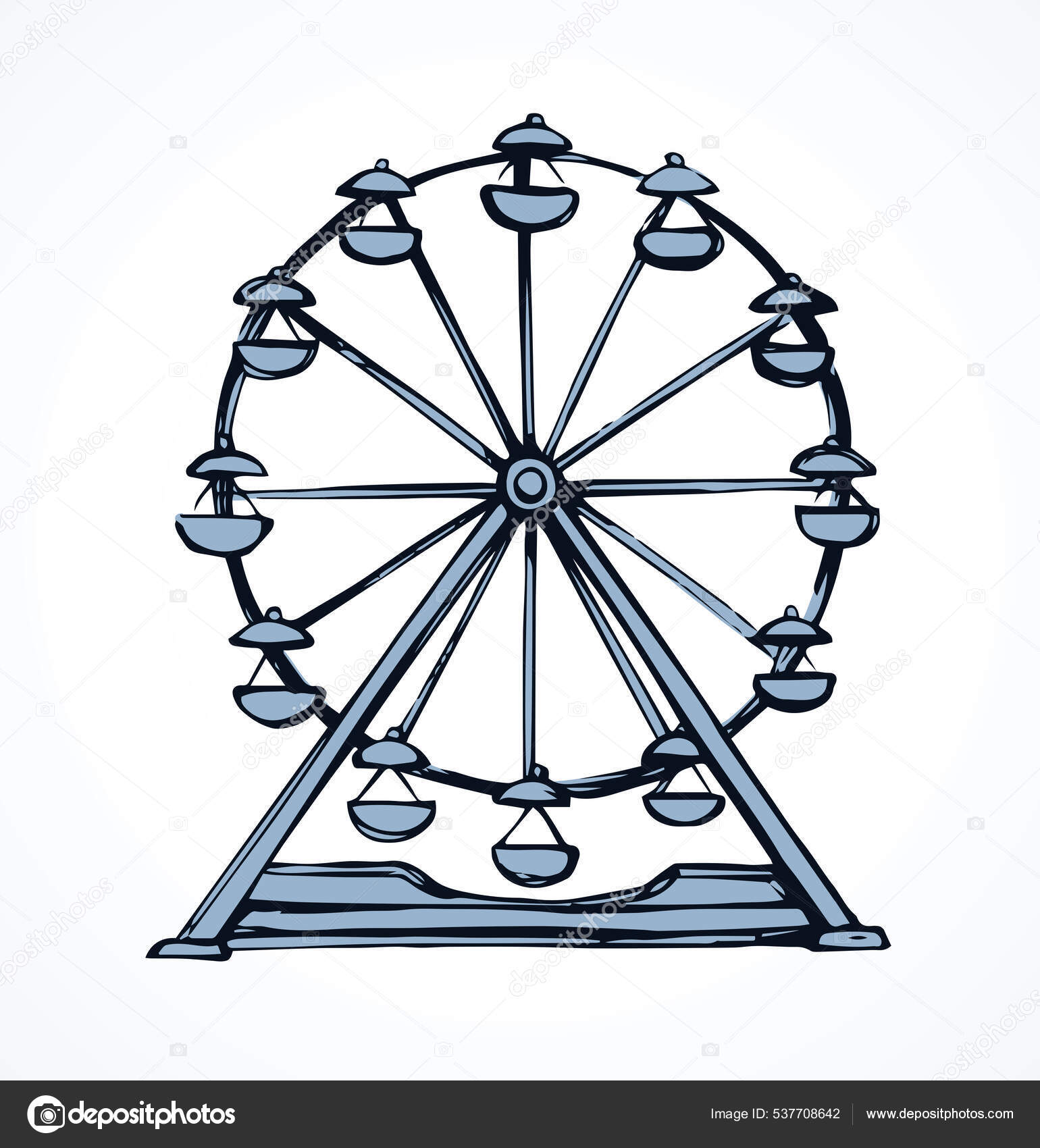 Grande Linha Circular Mover Criança Engraçada Ferriswheel Desenho Jogo  Espaço imagem vetorial de Marinka© 537708642